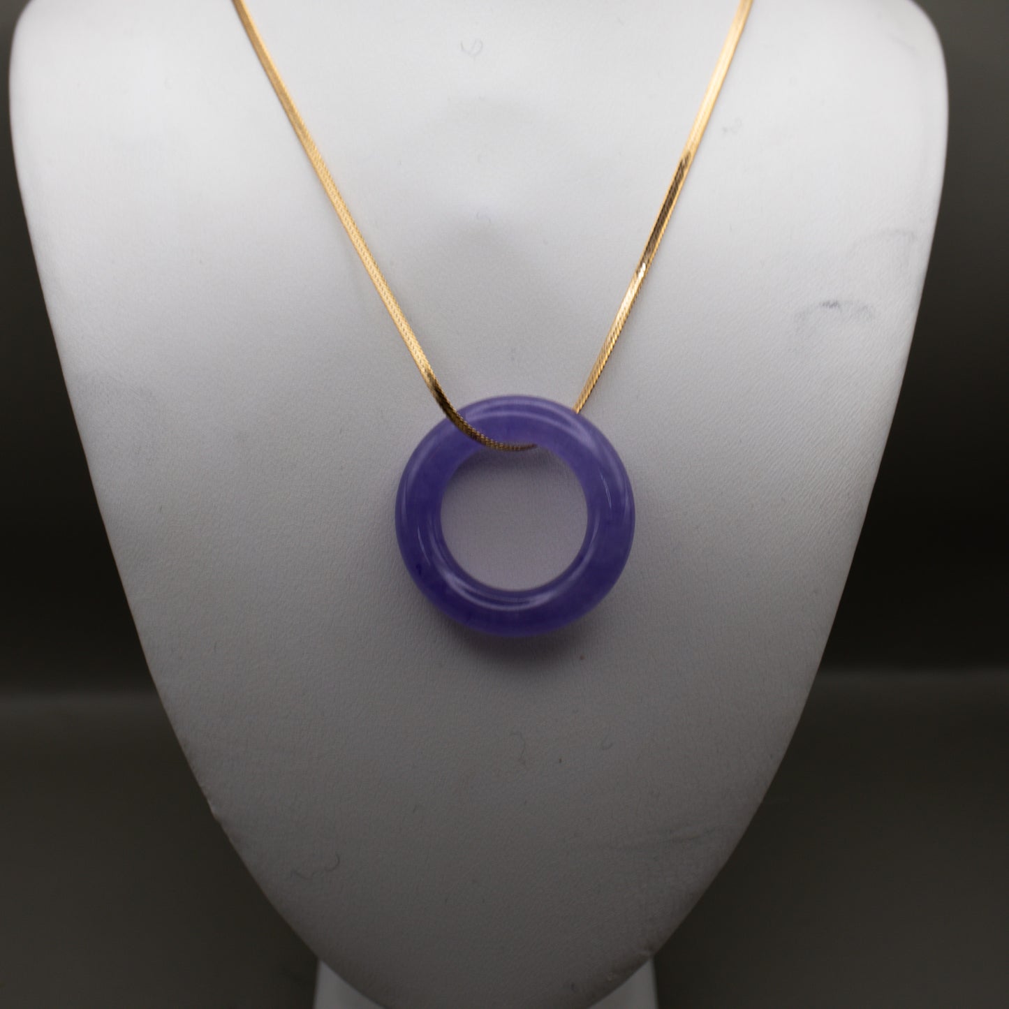 Vintage 14K Yellow Gold Lavender Jade & Diamond Jewelry Set