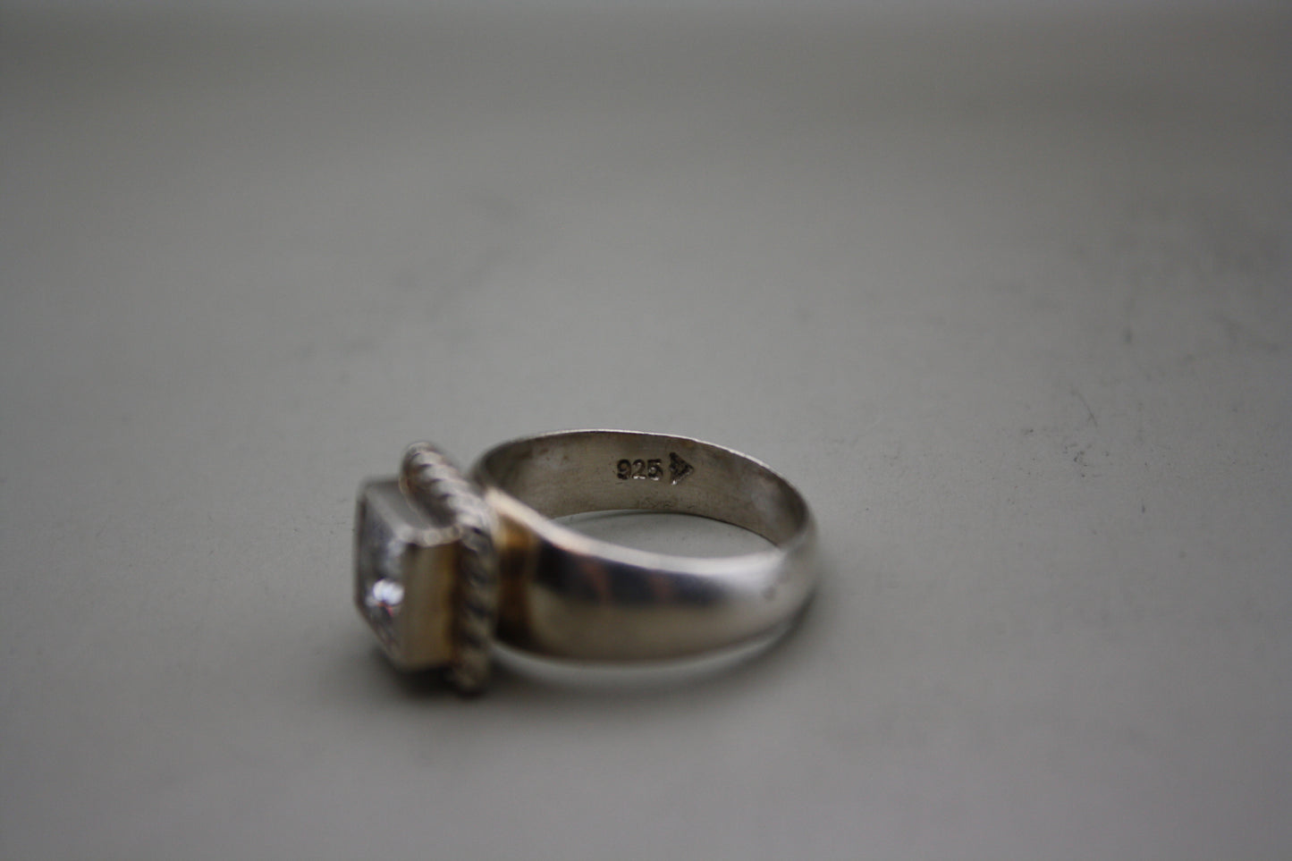 Silpada Elizabeth Ring: Sterling Silver w/ Princess Cut White Zircon