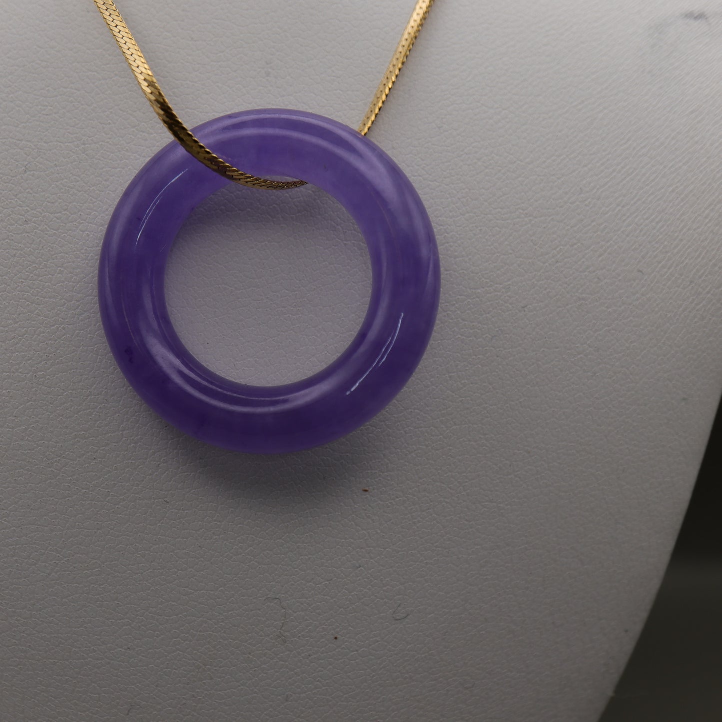 Vintage 14K Yellow Gold Lavender Jade & Diamond Jewelry Set