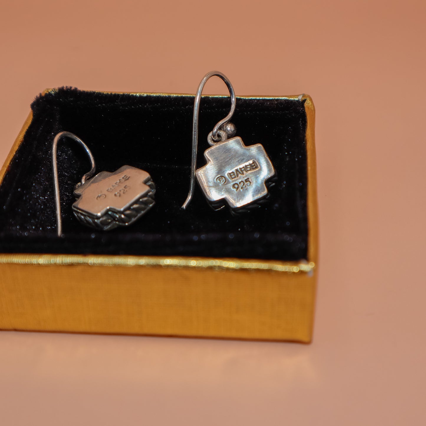 Vintage Barse 925 Sterling Silver Maltese Cross Garnet Necklace & earrings