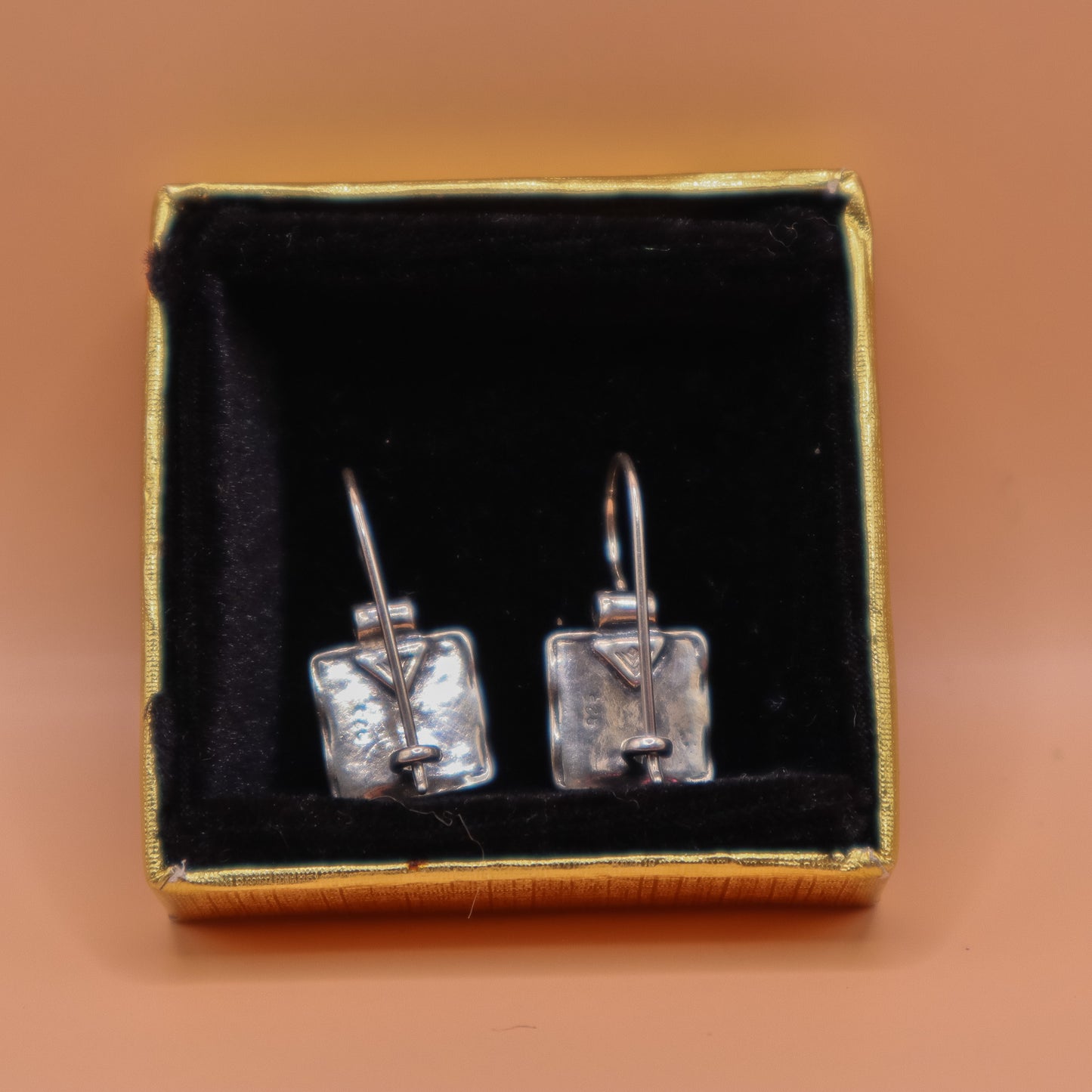 Silpada W1052 Sterling Silver Garnet Cabochon Square Drop Earrings