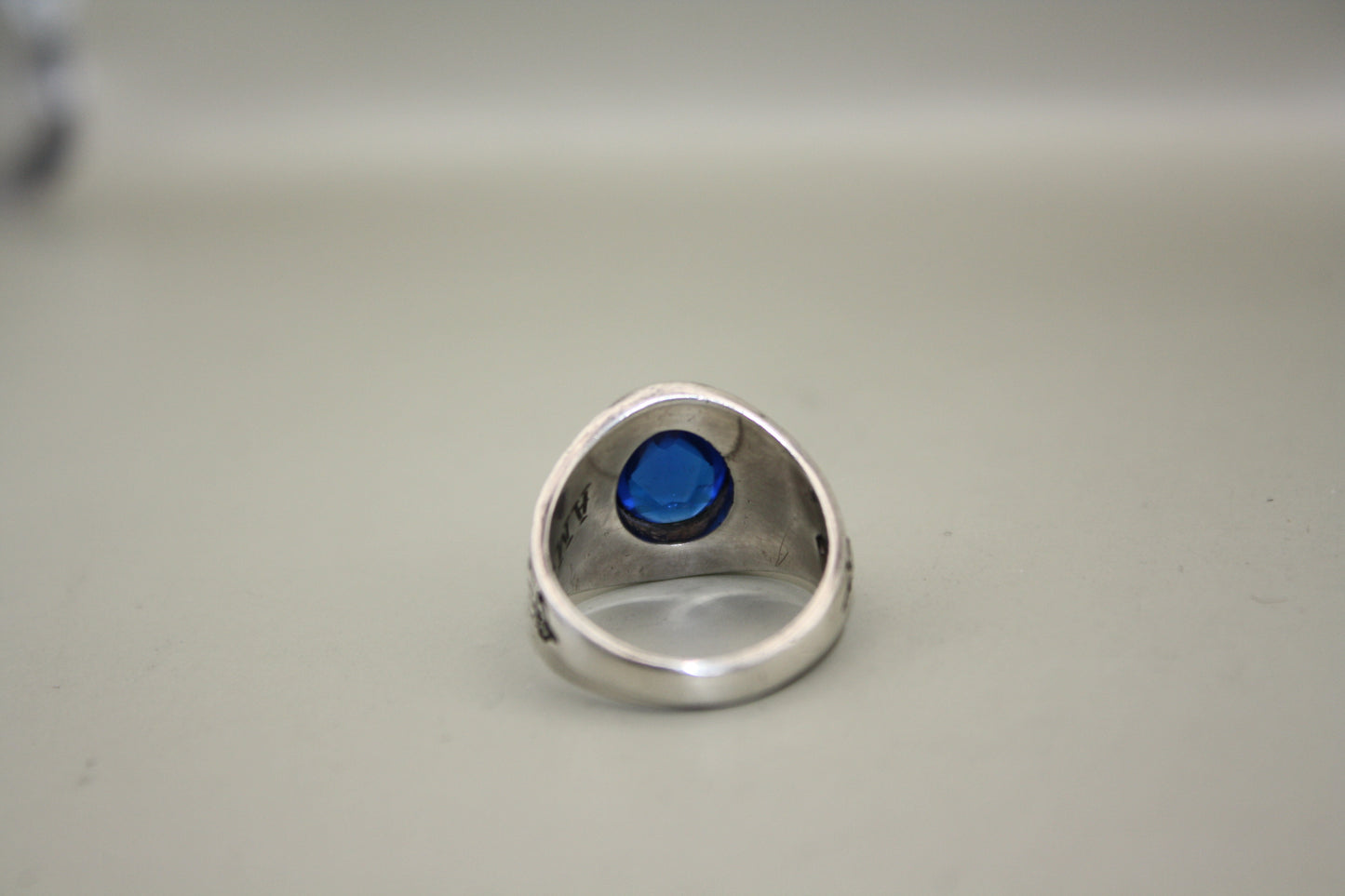 Vintage Mercy College Class Ring - Sterling Silver with Lab Sapphire, Class of 1962