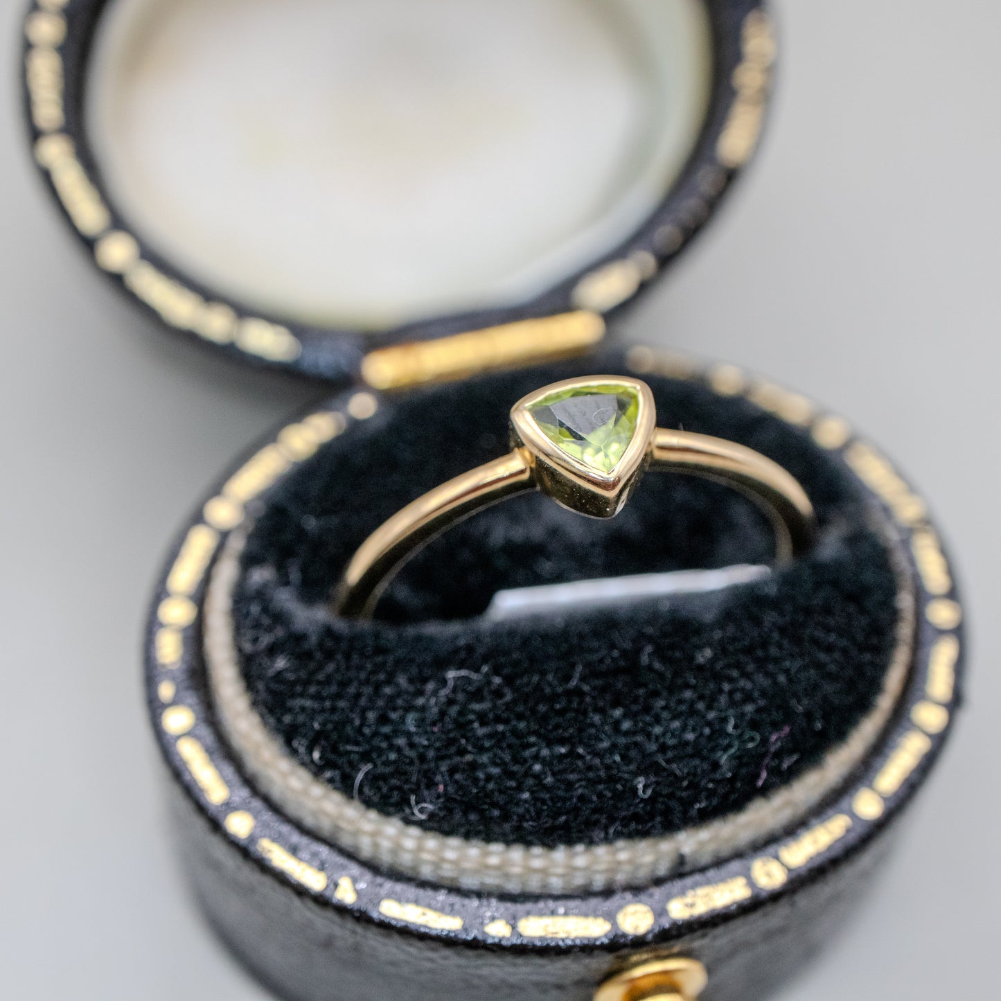 Trilliant-Cut Gemstone Rings - 10K Yellow Gold Solitaire Setting