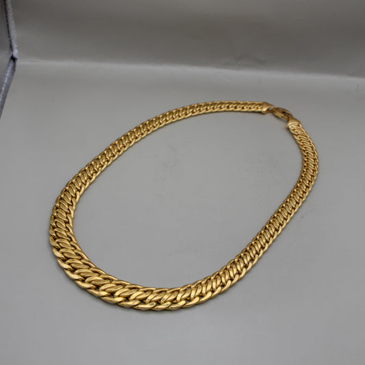 Aureate Elegance: 18K Gold European Graduated Link Chain