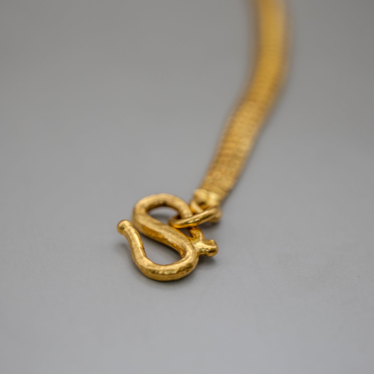 Exquisite 24K Gold Silk Herringbone Bracelet