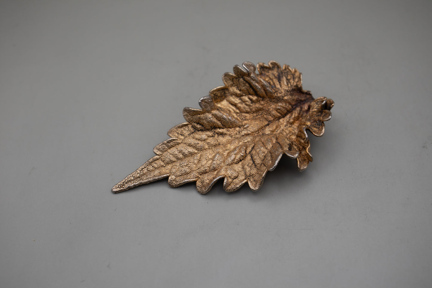 Flora Danica Sterling Silver Leaf Brooch