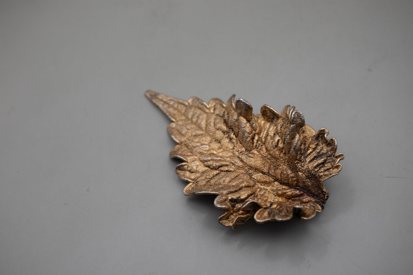 Flora Danica Sterling Silver Leaf Brooch