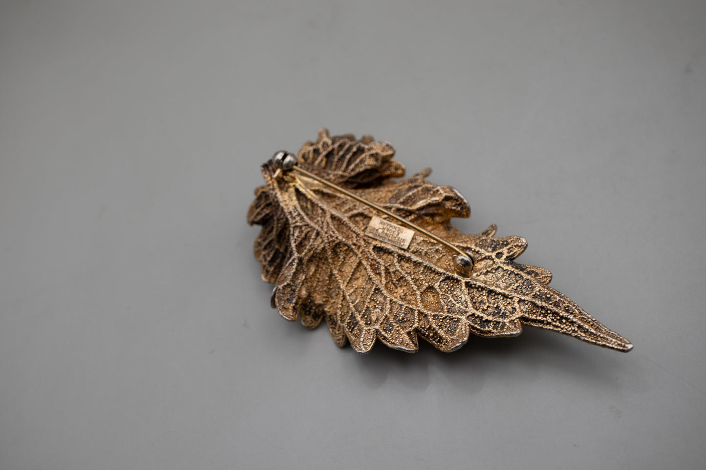 Flora Danica Sterling Silver Leaf Brooch