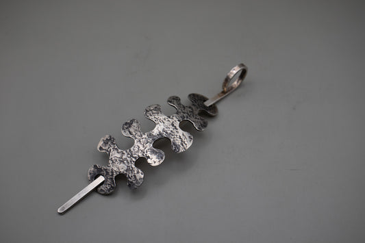 Vintage Modernist Ed Levin Sterling Silver Hair Slide