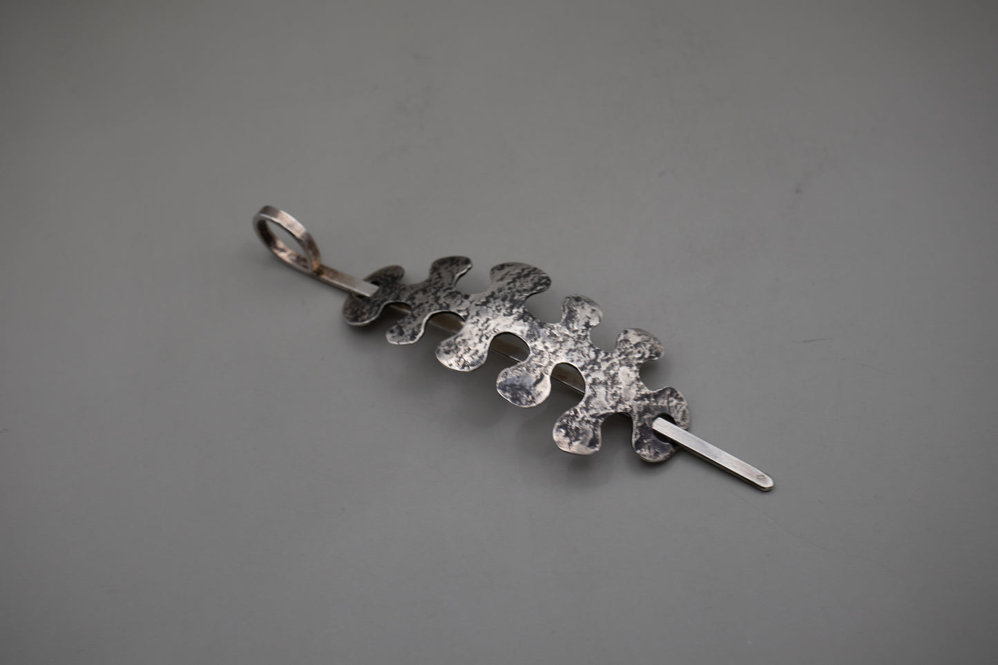 Vintage Modernist Ed Levin Sterling Silver Hair Slide