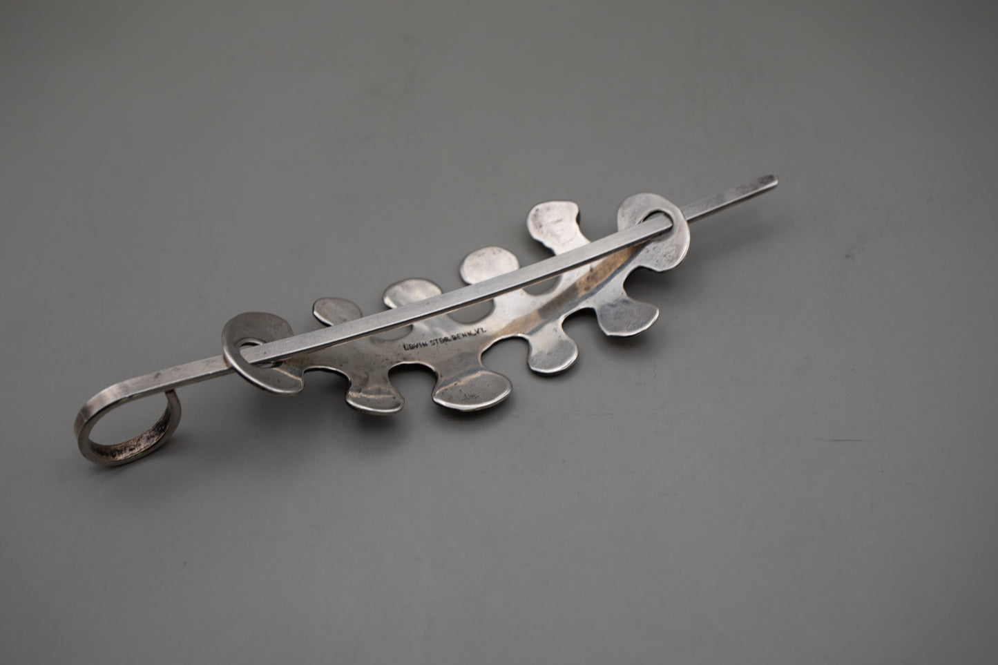 Vintage Modernist Ed Levin Sterling Silver Hair Slide